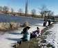 Lacul de lângă Timişoara a devenit patinoar natural FOTO Ş.Both