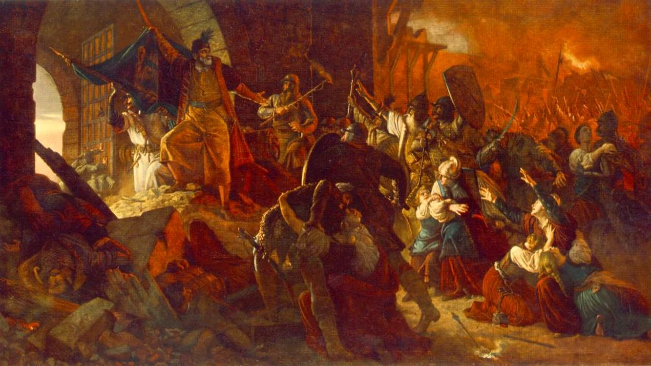 Bătălia de la Szigetvár, pictură de Bertalan Székely (© Déri Museum / Wikimedia Commons)