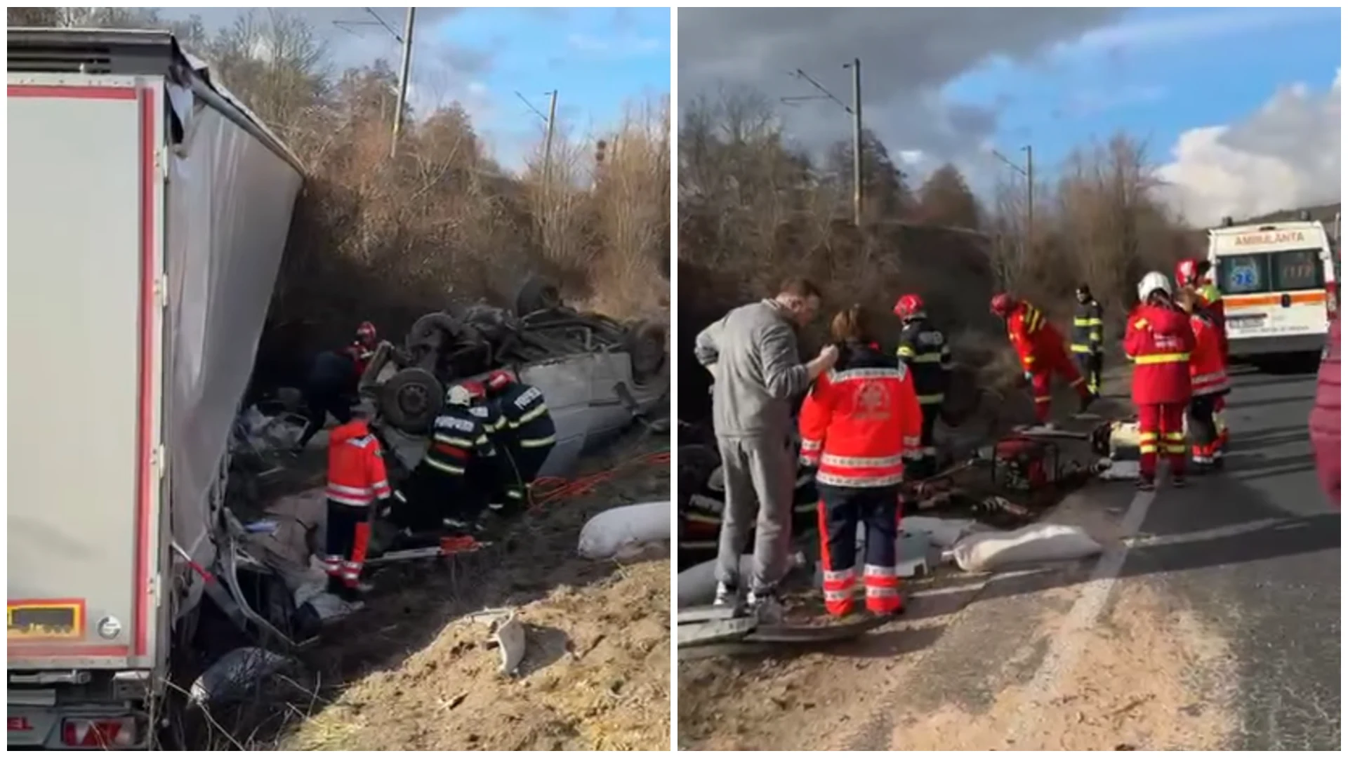 Accident grav cu trei morți și un rănit pe DN 6, pe drumul unde a avut loc tragedia cu suporteri PAOK