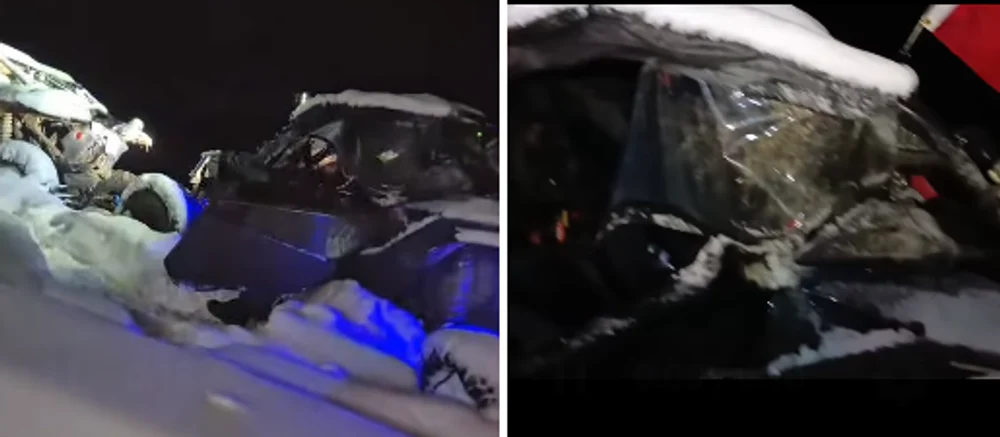 Patru turiști polonezi au rămas blocaţi cu buggy-urile în Masivul Șureanu, unde zăpada atinge o jumătate de metru. Misiune de salvare noaptea, pe viscol