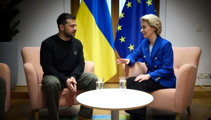 Ursula Von der Leyen va merge împreună cu Zelenski la Washington / Sursa foto: Ukriform