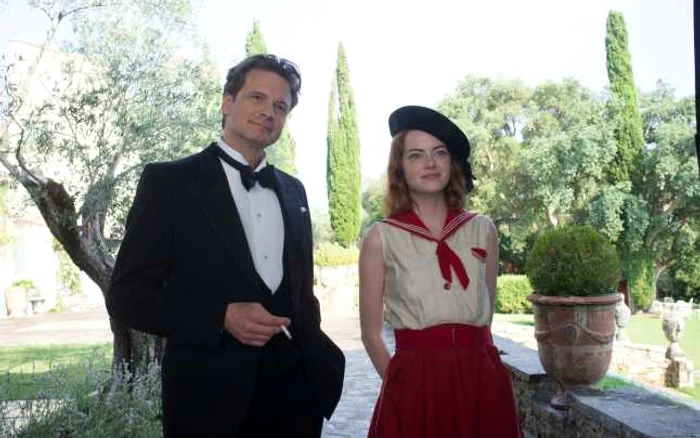 Actorii Colin Firth şi Emma Stone, în „Magie în lumina lunii“ FOTO Frenetic Films