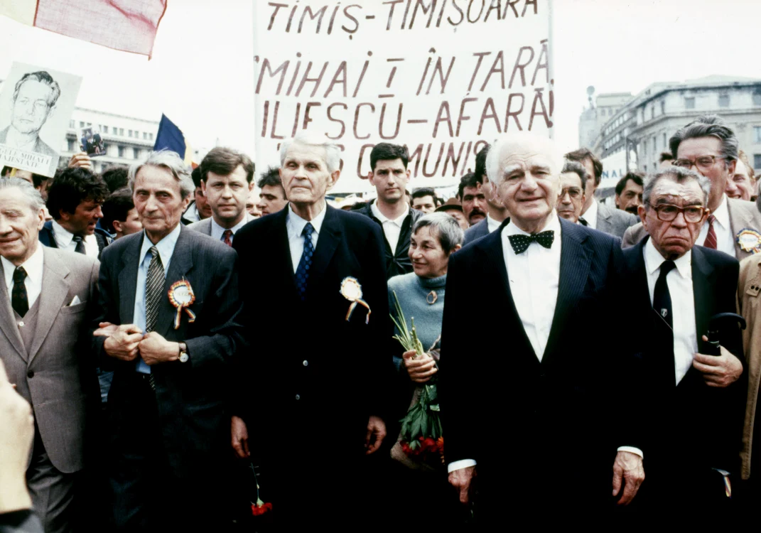 Campanie electorală în anul 1990 FOTO Mediafax