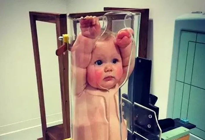 
    Bebelușul nu este torturat, ci trece printr-un control medicalfoto: Imgur  