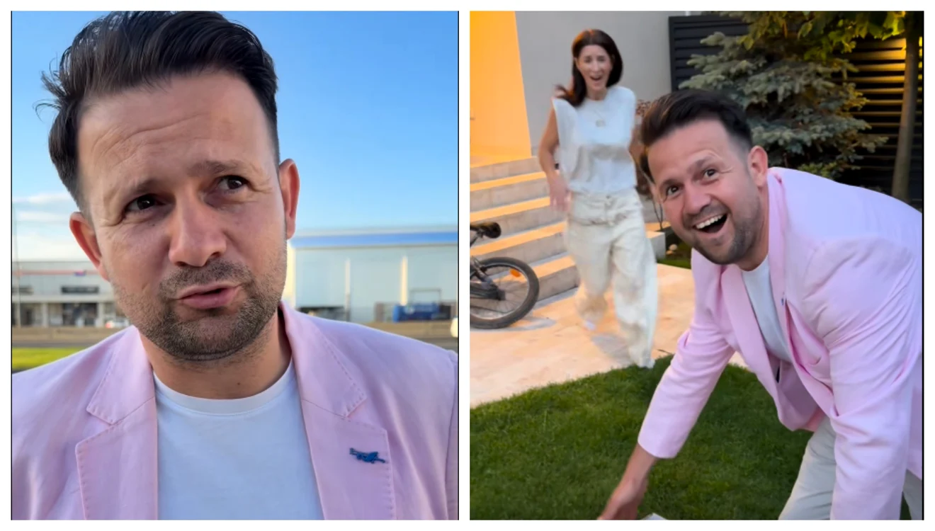 Robert Tudor a cumpărat un cățel pentru soția și fiul său / FOTO: Colaj captură video