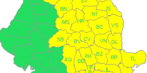 Atenționarea se menține până sâmbătă dimineața
