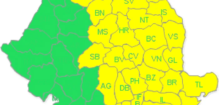 Atenționarea se menține până sâmbătă dimineața