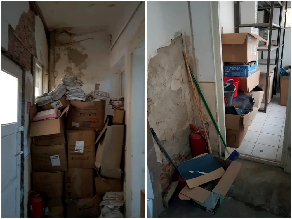Condiţiile de muncă reclamate de angajata spitalului din Blaj. Foto: Facebook/ Carmen Spătăcean