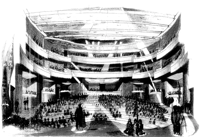 Sala Mare a TNB are în prezent 940 de locuri. FOTO: Arhitectura 