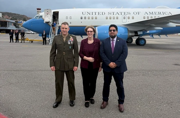 Delegația americană la sosirea la Caracas/FOTO:X