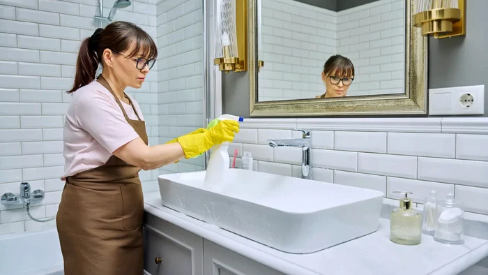 O soluție simplă, făcută acasă, pentru o baie fără mucegai, calcar și murdărie persistentă.