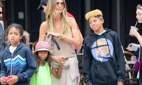 Heidi Klum is seen with her kids in Tribeca, New York City jpeg