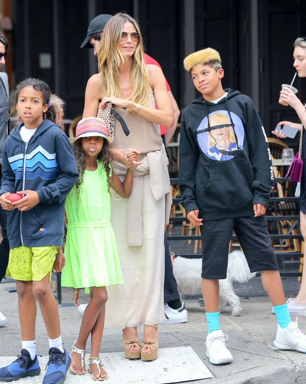 Heidi Klum is seen with her kids in Tribeca, New York City jpeg