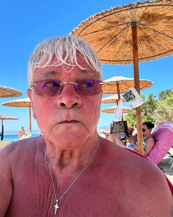 Gheorghe Visu, „prăjit” la soare în Vacanța din Grecia / Foto: Facebook