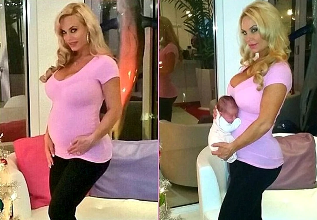 Coco Austin, cu bebeluşul în burtică şi bebeluşul pe burticăFoto: arhiva personală