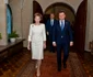 Majestatea Sa Margareta în rochie etui, în 2023, cu primul ministru al Republicii Moldova la Palatul Elisabeta. FOTO: Daniel Angelescu, Casa Majestății Sale
