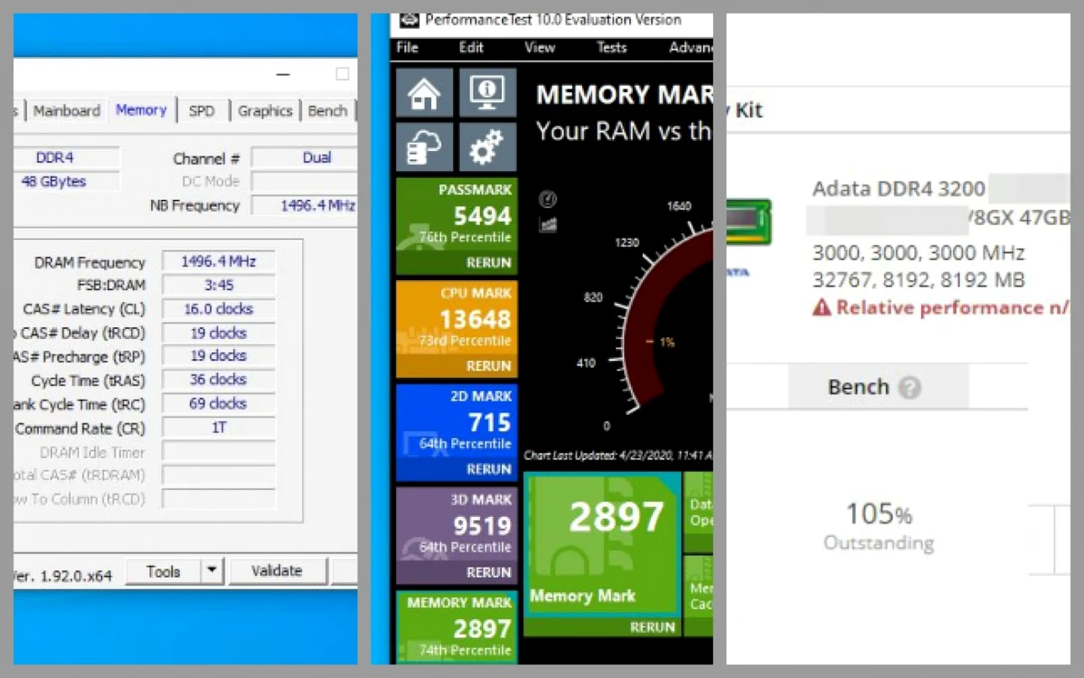 Memorie RAM XPG Spectrix D50 DDR4 RGB 32GB test 48GB RAM frecventa 3000