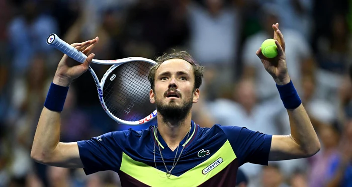Daniil Medvedev s-a dat în spectacol la Torino. Foto EPA EFE