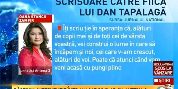 oana stancu scrisoare fiica tapalaga foto paginademedia