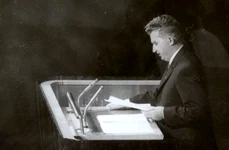 Nicolae Ceaușescu, la Sesiunea anuală a ONU, în octombrie 1970 (© „Fototeca online a comunismului românesc”, cota: 4/1970)