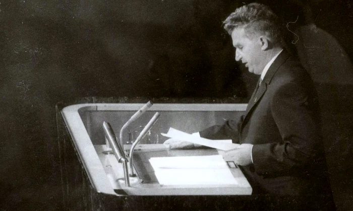 Nicolae Ceaușescu, la Sesiunea anuală a ONU, în octombrie 1970 (© „Fototeca online a comunismului românesc”, cota: 4/1970)