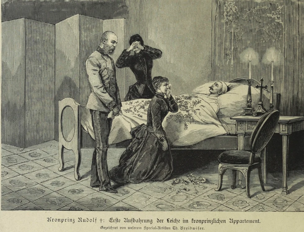 Împăratul Austriei la căpătâiul fiului său mort FOTO wikipedia