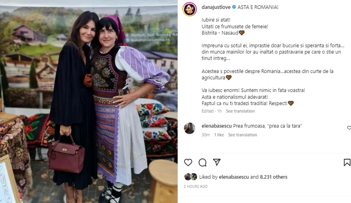 Dana Budeanu a imortalizat standurile preferate, de la târgul organizat la minister, spre admirația Eleni Băsescu. Foto: Instagram