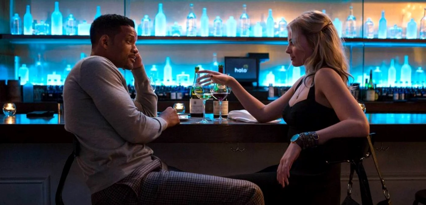 Will Smith (Nicky) şi Margot Robbie (Jess Barrett), doi escroci care trec dincolo de orice limită FOTO cinemagia.ro