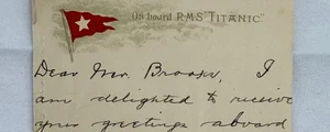 Scrisoarea „profetică” a unui pasager al Titanicului, vândută la licitație (© Henry Aldridge & Son Ltd)
