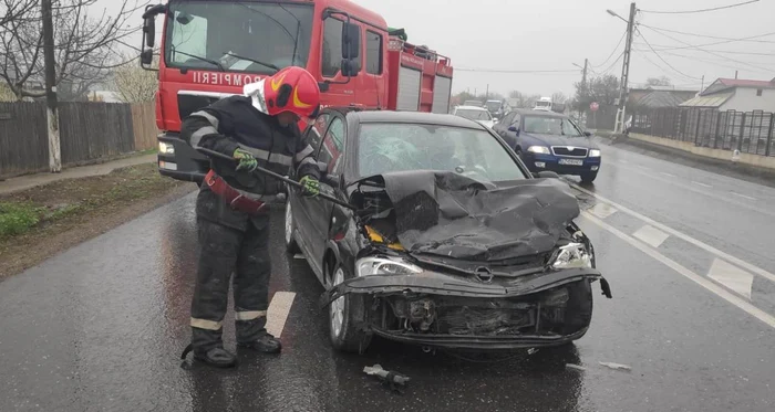 Poliţia rutieră este la faţa locului