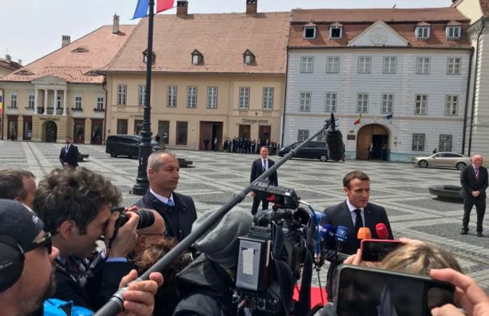 Emmanuel Macron la Sibiu 