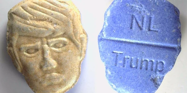 Trimbos Red Alert Tweekleurige Trump pil met levensgevaarlijke hoeveelheid PMMA in omloop  Foto Trimbos instituut jpg