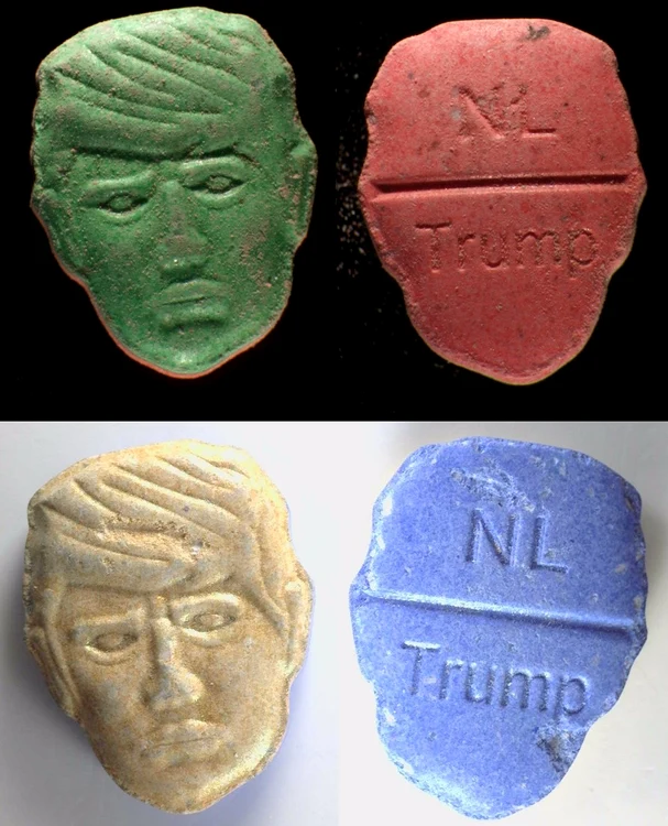 Trimbos Red Alert Tweekleurige Trump pil met levensgevaarlijke hoeveelheid PMMA in omloop  Foto Trimbos instituut jpg