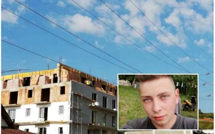 Tânărul a fost electrocutat în timp ce lucra la blocul aflat la 12 metri de liniile de înaltă tensiune