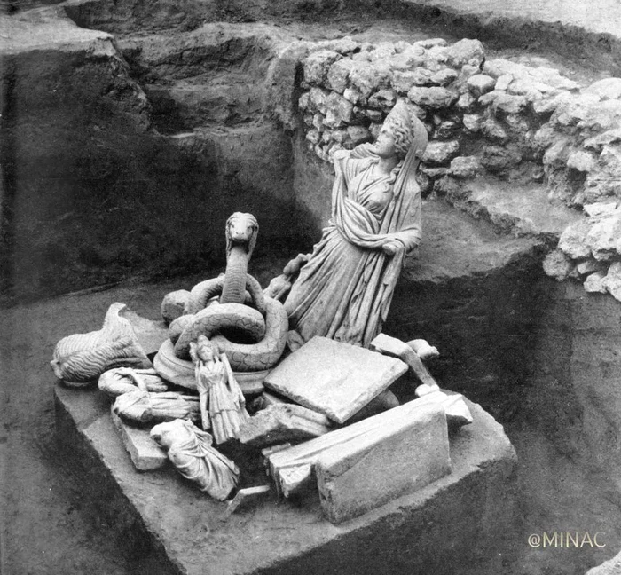 Descoperirea tezaurului de Sculpturi de la Tomis (foto: Muzeul de Istorie Națională și Arheologie Constanța)