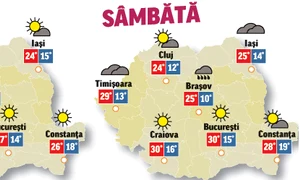 Următoarele două zile vin cu vreme frumoasă, iar norii se mută în partea de nord a teritoriului jpeg