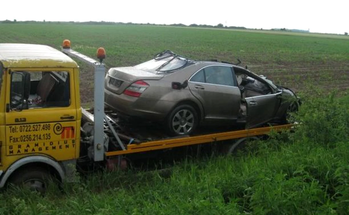 Alin Popa conducea un Mercedes S 420 (Foto: Adevărul)