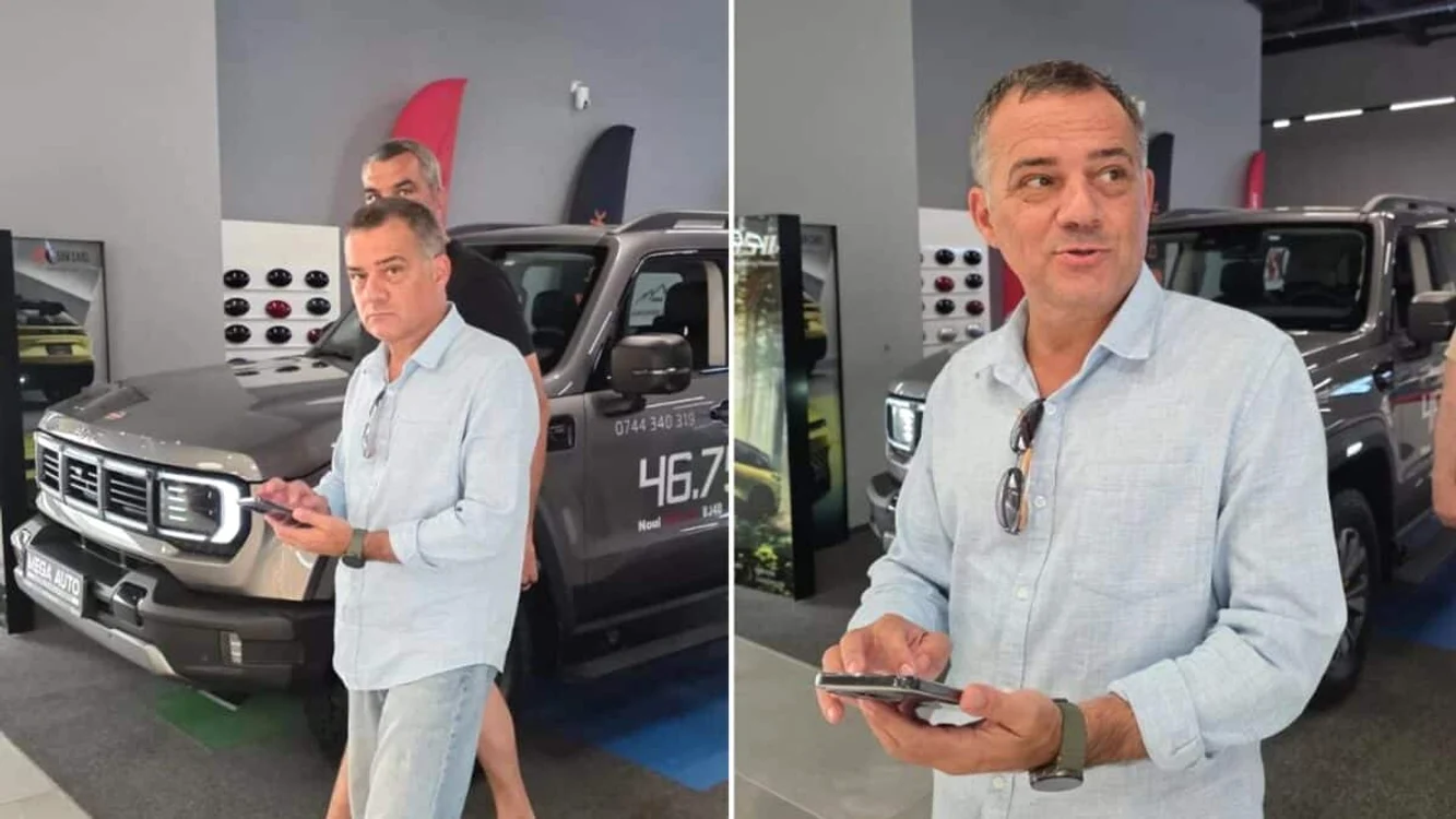 Cristian Maftei a fost fotografiat la mall