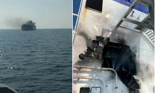 nava bombardata in marea neagra