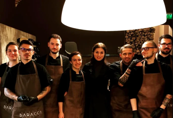 Maria Dunca și echipa Baracca. FOTO: Baracca