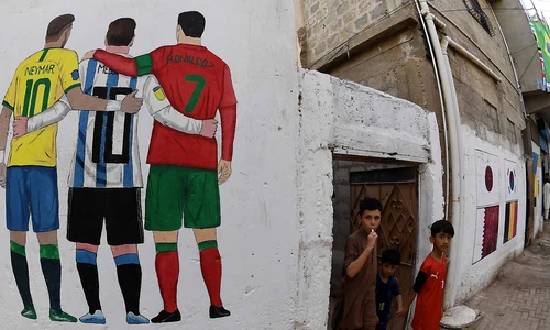 Graff Neymar, Messi, Ronaldo in Brazilia (EPA) jpg
