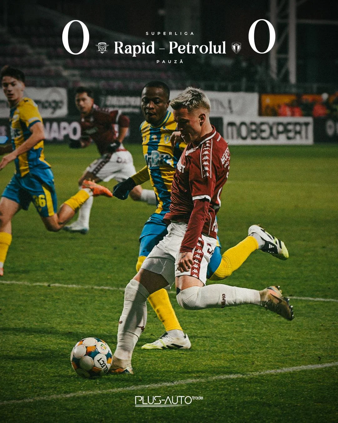 Rapid s-a împiedicat în lupta pentru titlu, în fața Petrolului. „Primvs Derby” s-a încheiat nedecis