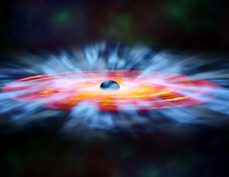 Forţele gravitaţionale şi undele de radiaţii emise de o gaură neagră FOTO: spacetelescope.org