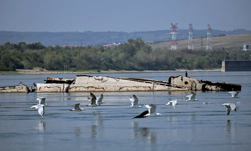 Nave naziste in Dunare scoase la suprafata din cauza secetei  FOTO AFP (3) jpg