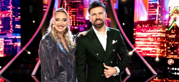 Ilona Brezoianu și Florin Ristei prezintă show-ul de Revelion de la Antena 1 foto: Antena 1