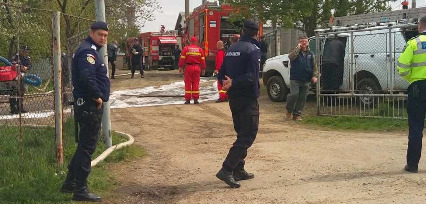 Pompierii au fost mobilizaţi pentru stingerea incendiului de la transformatoare FOTO Cosmin Zamfirache