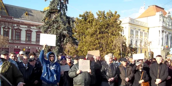Protest în Piaţa Unirii