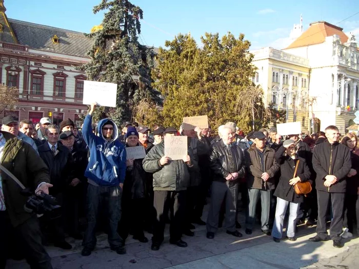 Protest în Piaţa Unirii