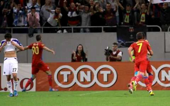 Golul cu care Steaua a câștigat meciul cu Copenhaga * Foto: Marian Burlacu