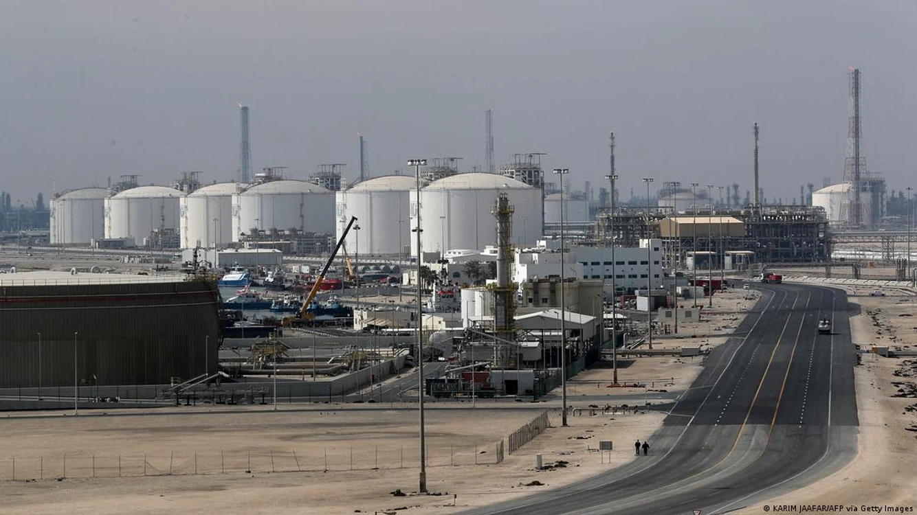 Cel mai mare complex de gaz natural lichefiat din lume, din Qatar, înainte de atacul Iranului